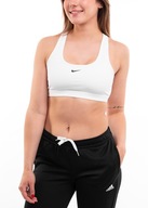 Nike Stanik biustonosz sportowy top damski treningowy biały Swoosh r. XS