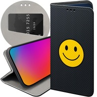 ETUI Z KLAPKĄ DO SAMSUNG GALAXY XCOVER 3 WZORY UŚMIECH SMILE EMOJI FUTERAŁ