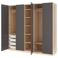 IKEA PAX MERAKER Szafa dąb/c.szary 250x60x236 cm