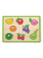 Detské drevené puzzle s úchytmi Ovocie