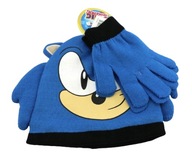Zestaw dziecięcy Czapka zimowa i rękawiczki SEGA SONIC 47-52cm niebieski