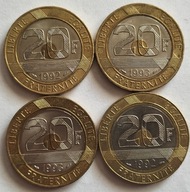 Moneta Francja 20 franków 1992 1993