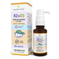 MEDVERITA K2+D3 Komplex vitamínov D a K MK-7 30 ml 60 kvapiek