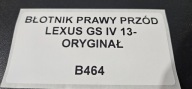 fender right front LEXUS GS IV 2013- original