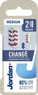 Jordan Náhradné hlavice CHANGE MEDIUM pre zubné kefky