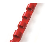 Grzbiety do bindowania plastikowe czerwone 5 mm