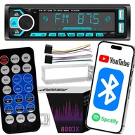 Radio Samochodowe Bluetooth 5.0 1-DIN USB Mikrofon AUX MP3 SD Pilot Kolory