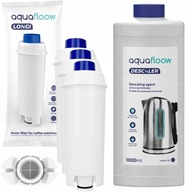 AquaFloow: filtr do ekspresu Delonghi 3x + odkamieniacz do ekspresu 1000 ml