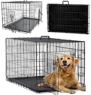 Klatka dla psa kennelowa metalowa Kojec transporter dla zwierząt 91x56x63 L