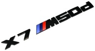 BMW X7 M50d emblemat logo napis znaczek czarny