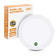 Panel LED plafon okrągły natynkowy 12W CCD