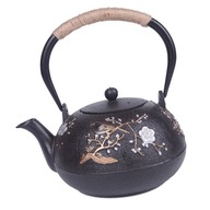 Vzor kvetu slivkový liatinový čajník tradičný