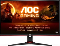 Monitor dla Graczy AOC C27G2E/BK Curved 165Hz FHD