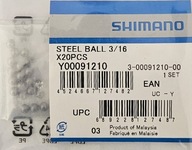 Ložiskové guličky Shimano 3/16 palca 20 ks na náboje