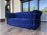 Sofa pikowana chesterfield funkcja spania 190x130