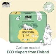 MUUMI BABY Newborn 2-5kg, rozmiar 1, 25 szt.