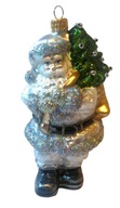 VIANOČNÁ BOMBA SKLENENÁ Mikuláš s vianočným stromčekom vo vreci 14cm