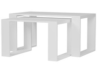 Nábytok Konferenčný stolík lavica A-7 2v1 veľká biela 90x50x45cm produkt poľský