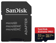 Karta Sandisk microSDHC 32GB EXTREME PRO + ADAPTER