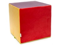 Farebná taburetka 40X40cm viacfarebná kocka