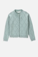 Rozopínateľný sveter pre dievčatko 116 Mätový Coccodrillo WC4