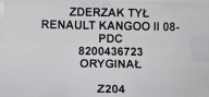 bumper rear part RENAULT KANGOO II 08- PDC 8200436723