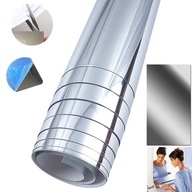 SAMOLEPICÍ FÓLIE ZRCADLO V PLNÉ DÉLCE, NALEPENÁ NA ZEĎ 2 M