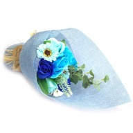 Modrá Mydlová Kytica - Darček pre ňu Kvety