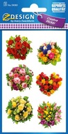 Samolepky Z-Design s kvetmi kytice 2/6/12 papierové