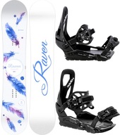 Snowboard RAVEN Mia White 139cm + wiązania S230 Black