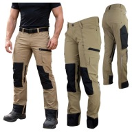 Hosszú munkanadrág Specto Férfi taktikai cargo nadrág bézs színű