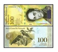 BANKNOT 100000 BOLIVARES WENEZUELA 2017 UNC