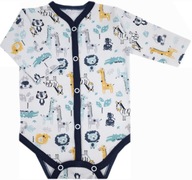 BODY NIEMOWLĘCE ROZPINANE PRZODEM r.74 LITTLE JUNGLE /58g/