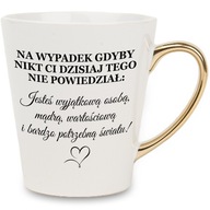 HRNČEK LATTE SO ZLATÝM UŠKOM - IDEÁLNY DARČEK PRE KAMARÁTKU, SESTRU, KOMPLIMENT