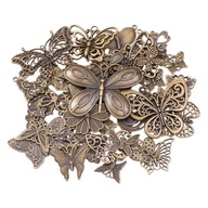 Kovový prívesok s motýľom na náhrdelník bronz