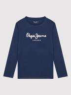 PEPE JEANS GRANATOWA KOSZULKA Z DŁUGIM RĘKAWEM LOGO QFU NH4__164