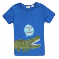Zara baby Bawełniany T-shirt krokodyl 104