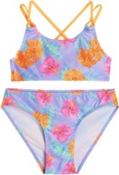 H&M dwuczęściowy kostium plażowy kąpielowy w kwiaty 158/164