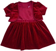 Sukienka niemowlęca dziewczynka CHEROKEE bordowa w groszki 62, 0-3 m-cy