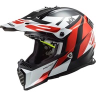 KASK CROSS ENDURO LS2 MX437 FAST STRIKE BLACK WHITE RED rozmiar L