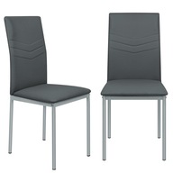 2x Moderná umelá koža kuchynská stolička Stolička s vysokým operadlom