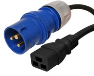 Kabel zasilający z wtyczką 316P6 do IEC 320 C19 4,3m
