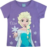 BLUZKA koszulka KRÓTKI RĘKAW Elsa Frozen 134