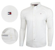 Tommy Hilfiger Pánska košeľa Biela Casual REGULAR FIT 100% Bavlna veľ. L