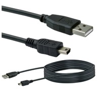 Kabel USB Mini B 1m Czarny USB 2.0 - B MINI USB Przewód USB B Mini 1 Metr