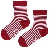 Dojčenské Ponožky Dievčenské Červené Prúžky Emel esk10060 23-26