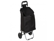 Nákupná taška na kolieskach SHOPPING, nákupný vozík, 40 l, čierna farba