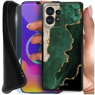 etui do MOTOROLA MOTO EDGE 40 PRO case silikon matowe miękkie + SZKŁO 3D