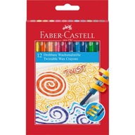 FABER CASTELL KREDKI ŚWIECOWE 12KOL. WYKRĘCANE