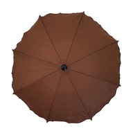 Univerzálny dáždnik do kočíka UV filter hnedý